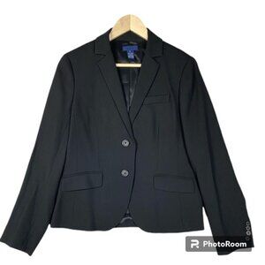J.Crew wool Parke blazer black 8 surgeons cuffs and notched lapel